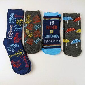 NEW Friends Navy/Gray Women's Sock Set - 4 Pairs